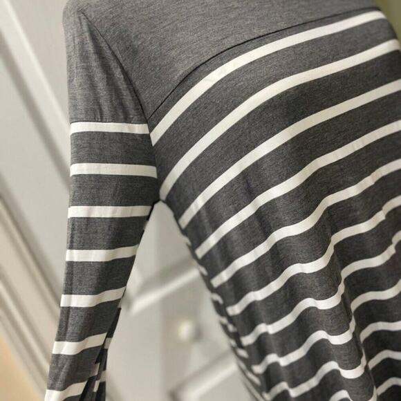 Exist Maxi Dress 3/4 Sleeve Stripe Ribbed Size Medium versatile chic BEACHY - Picture 9 of 16